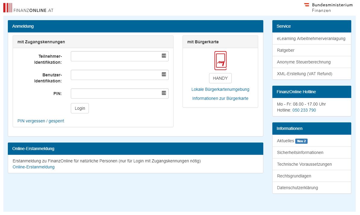 FinanzOnline Portal